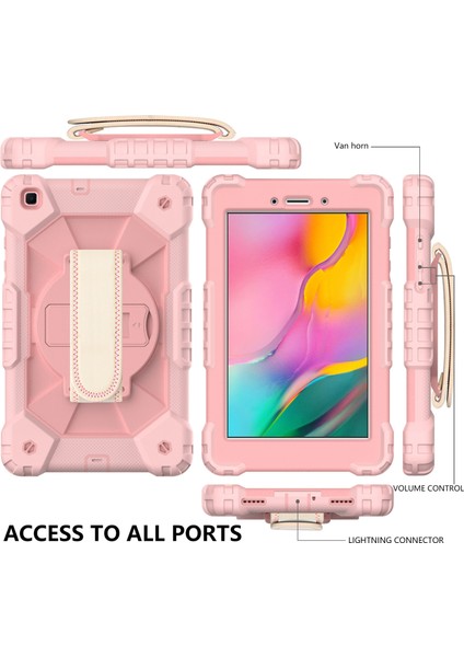 Samsung Galaxy Tab Için A 8.0 (2019) T290/T295 Silikon+Pc Kılıfı Gül Altın (Yurt Dışından) modelleri