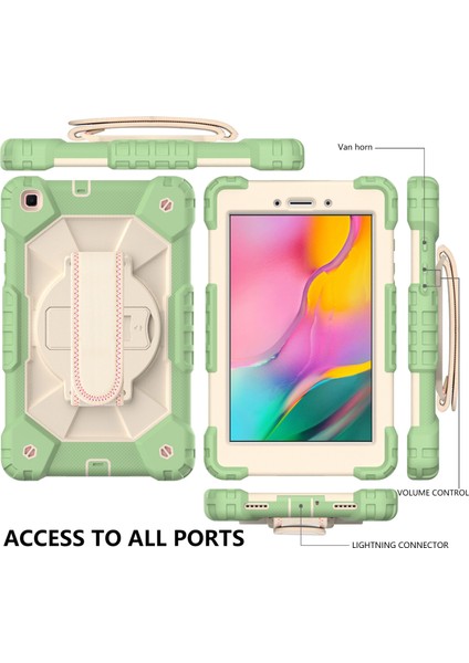 Samsung Galaxy Tab Için A 8.0 (2019) T290/T295 Silikon+Pc Case Matcha Green+Bej (Yurt Dışından) modelleri