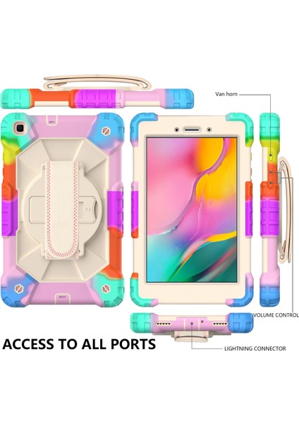 Samsung Galaxy Tab Için A.8.0 (2019) T290/T295 Silikon+Pc Case Renkli Mint (Yurt Dışından) modelleri