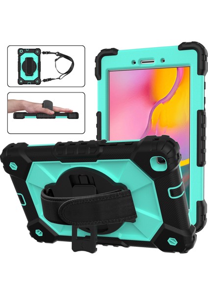Samsung Galaxy Tab Için A 8.0 (2019) T290/T295 Silikon+Pc Kılıfı Siyah+Mint (Yurt Dışından)