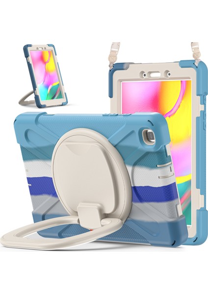 Samsung Galaxy Tab Için A.8.0 (2019) T290 / T295 Kasa Renkli Mavi (Yurt Dışından)