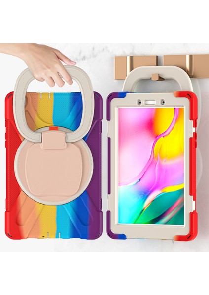 Samsung Galaxy Tab Için A.8.0 (2019) T290 / T295 Case Renkli Kırmızı (Yurt Dışından)