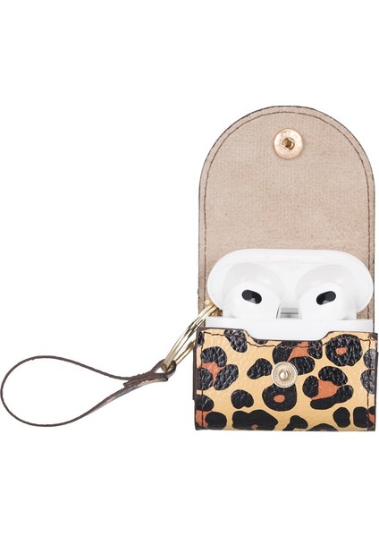 Mai Snap Apple Airpods 3.nesil Uyumlu Deri Kılıf Leopar fırsatları