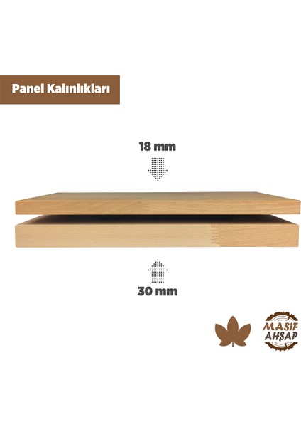 Kayın Ahşap Plaka - 1. Sınıf Masif Panel 80-130-30