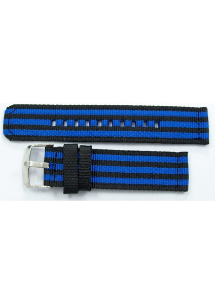 Kumaş Perlon Siyah Mavi 20MM Spor Saat Kordonu Kayışı Nato fiyatları