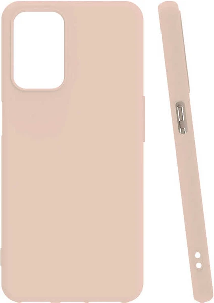 Case 4u Oppo A55 4g Kılıf Mat Renkli Yumuşak Kalın Sağlam Silikon Kılıf Biye Pembe