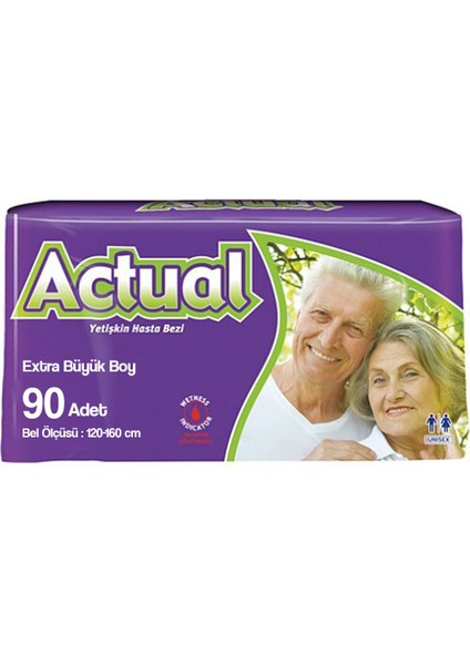 Acrual Yetişkin Hasta Bezi Extra Büyü (Xl) 120-160 Cm 90 Adet