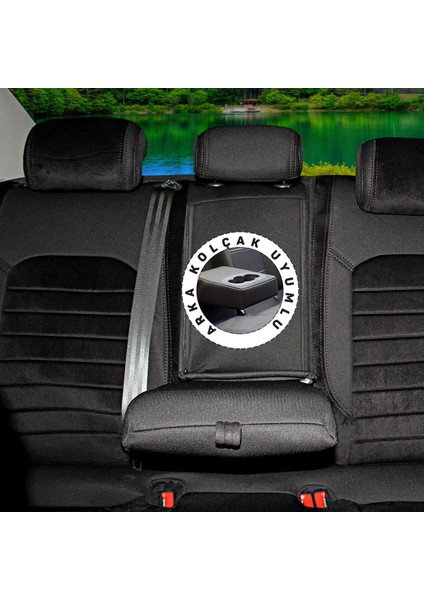 Fiat Egea 2015+ Özel Dikim Siyah Tay Tüyü Koltuk Kılıfı *