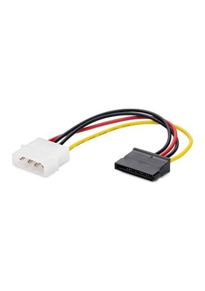 Dahili Güç Kaynağı Kablosu Ide (4-Pin Molex) Erkek <=> Sata 15-Pin Dişi 0.15 Metre