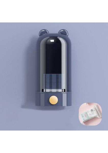 Şeffaf Kozmetik Pamuklu Saklama Kutusu Mavi Mavi (Yurt Dışından)