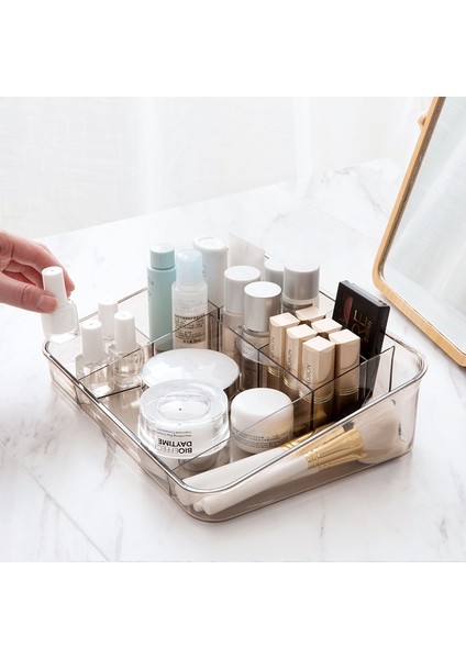 Plastik Çok Fonksiyonlu Dresser Kozmetik Shf Saklama Kutusu Kahve (Yurt Dışından)