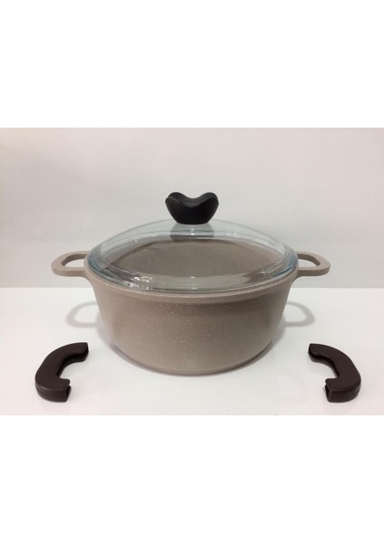 Premium 28 cm Derin Tencere/ Vizon