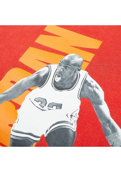 Jordan Vintage Graphic Tee Baskılı Pamuklu Kırmızı Tişört fırsatları