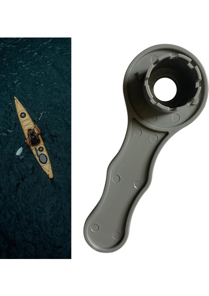 8 Groove Vidalı Hava Valfı Anahtar Spanner Kalesi Kayak Rafts Aksesuarları Gri( Yurt Dışından )