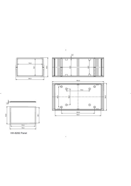 Sanec Elektronik Proje Kutusu (Ölçüleri: 85X155X60MM) - Siyah