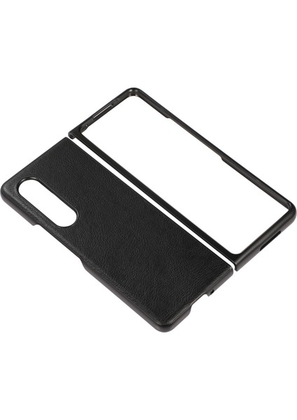 Samsung Galaxy Z Fold4 Siyah Iki Renkli Litchi Doku Kılıfı (Yurt Dışından) fırsatları