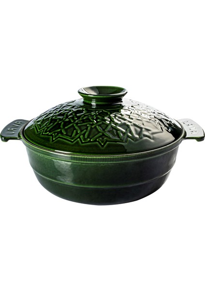 Anatolia Selçuklu Güveci (Ø) 26 cm Majolica Yeşil