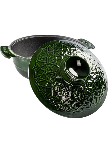 Anatolia Selçuklu Güveci (Ø) 26 cm Majolica Yeşil