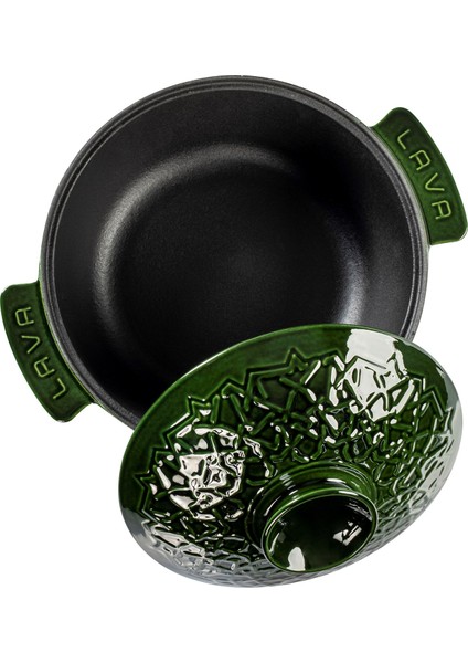 Anatolia Selçuklu Güveci (Ø) 26 cm Majolica Yeşil