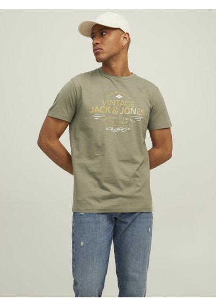 Erkek Bisiklet Yaka Yazılı Tişört 12214520