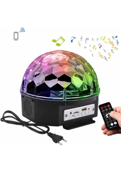 Bluetooth Sd Aux USB LED Disco Lamba Topu Speakerx