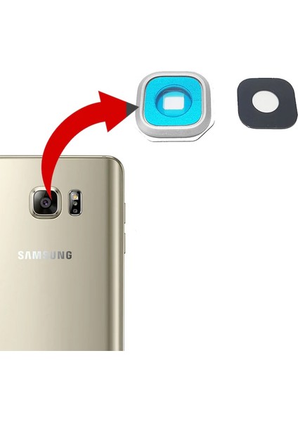 Samsung Galaxy Note 5 N920 Kamera Lensi Kamera Camı - Beyaz
