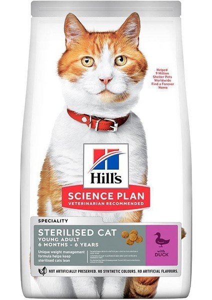 Science Plan Ördekli Kısırlaştırılmış Kedi Maması 3 kg