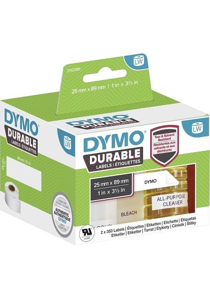 Etiket Rulosu 89 x 25 mm Pe Film Beyaz 700 Adet Kalıcı 2112285 Çok Amaçlı Etiketler Adres Etiketleri