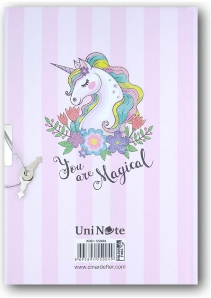 Çınar Uni Note Kilitli Günlük & Hatıra Defteri Unicorn Magical fiyatları