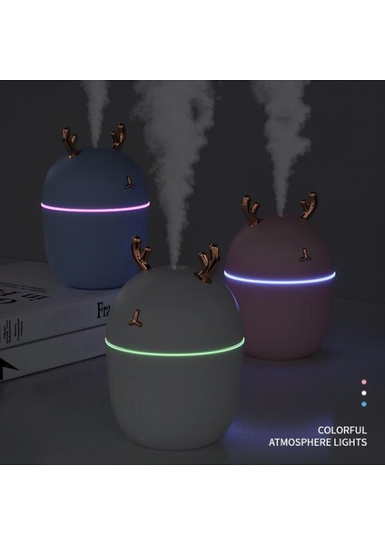 Renkli LED Işık Dönüşümü ile Taşınabilir USB Serin Sis Nemlendirici 220ML, Pembe (Yurt Dışından) fırsatları