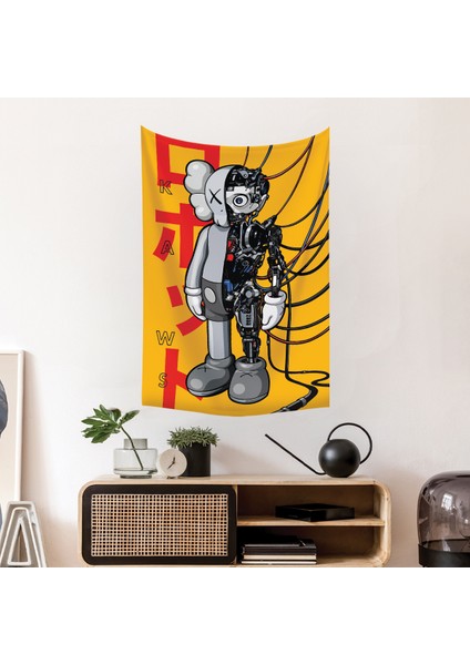 Kaws Robotik Duvar Örtüsü Halısı 140 x 100 CM-70X100 cm