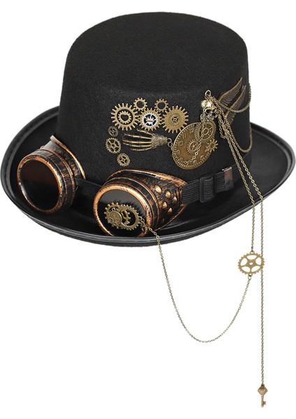 Goggles Gears ile Steampunk Top Şapka (Yurt Dışından)