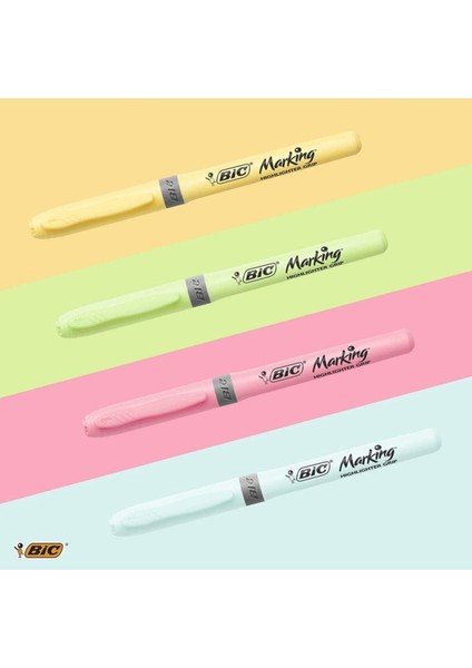 Fosforlu Kalem Markıng Hıghlıghter Grip Pastel Renkler 4 Lü 964859 fiyatları