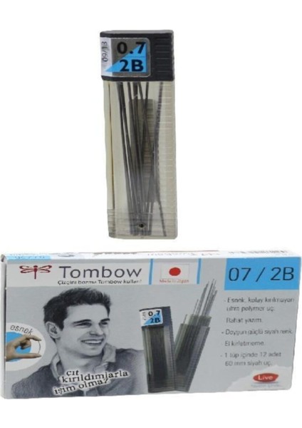 Min 0,7 mm 2b Versatil Kalem Ucu Klasik 12'li 1 Paket 12 Tüp