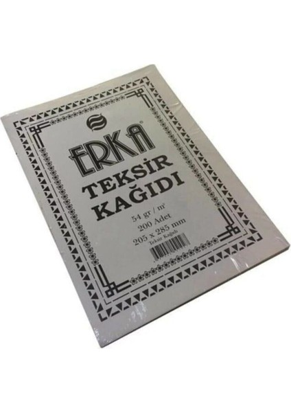 Teksir Kağıdı 200'LÜ Ekonomik 54 Gr. (27X19)