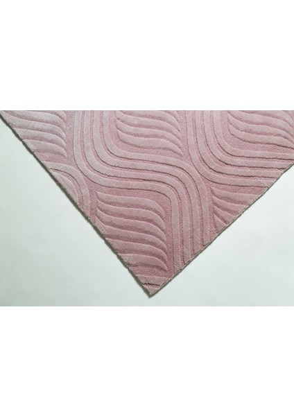 Emboss JR10 Pink Modern Desen Yeni Zellanda Yünü ve Viskon El Dokuması Halı indirimleri