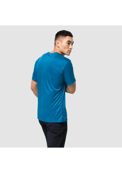 Jack Wolfskin Tech T M Erkek Mavi T-Shirt 1807071-1361