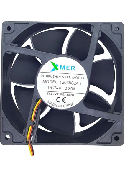 Xmer 120X120X38MM 24V 0.80A 3 Kablolu Fan