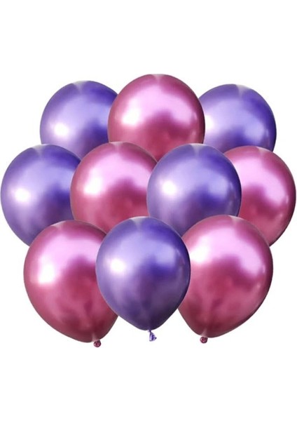 Mor-Pembe Krom Balon 40 Adet