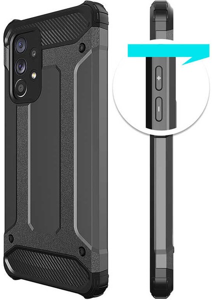 Galaxy A33 5g ile Uyumlu Kılıf Shockproof Zırh Koruma Kırmızı