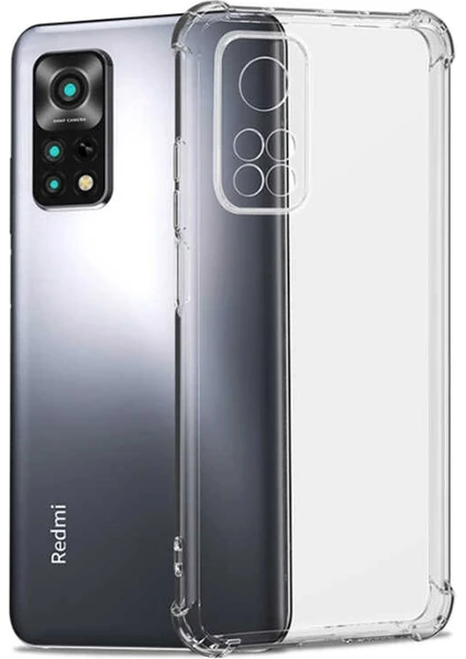 Xiaomi Redmi Note 11 ile Uyumlu Kılıf Kamera Korumalı Clear Anti-Shock Sert Arka Kapak Şeffaf