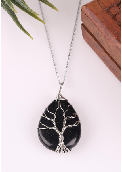 Yıldız Taşı Sentetik Taş Tel Sarmalı Kolye fiyatları