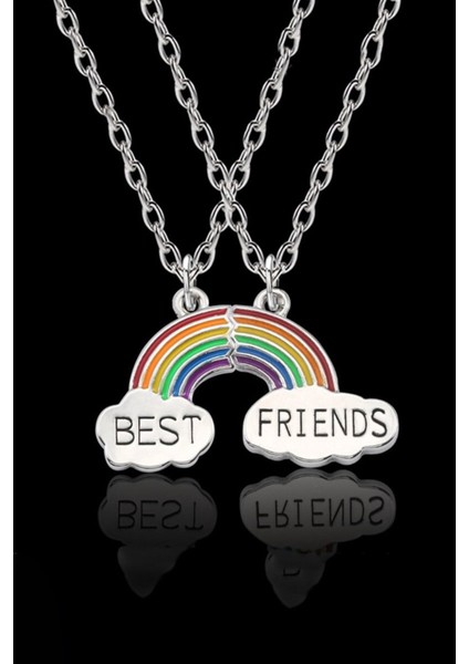 Zincir Gökkuşağı Arkadaşlık Best Friends Kolyesi