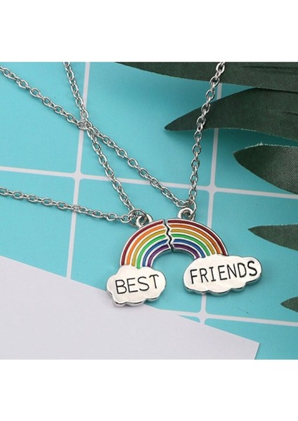 Zincir Gökkuşağı Arkadaşlık Best Friends Kolyesi