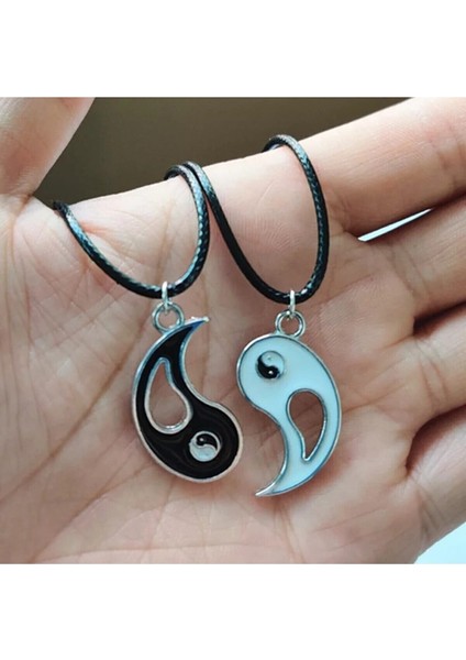 2 Adet Ying Yang Denge Kolye Sevgili Arkadaşlık Best Friends Kolyesi