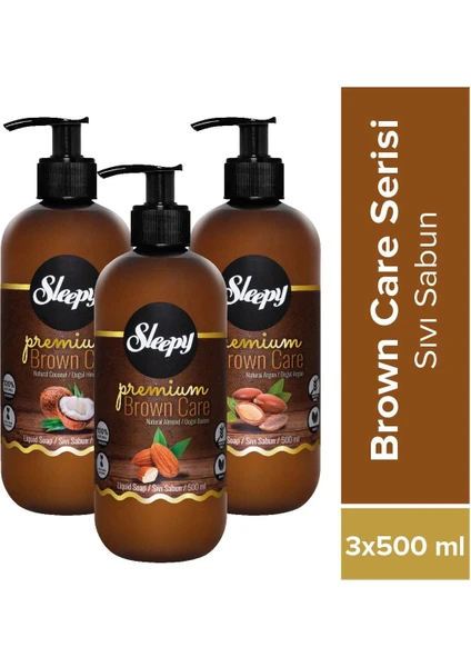 Premium Brown Care Serisi Sıvı Sabun 3 x 500 ml