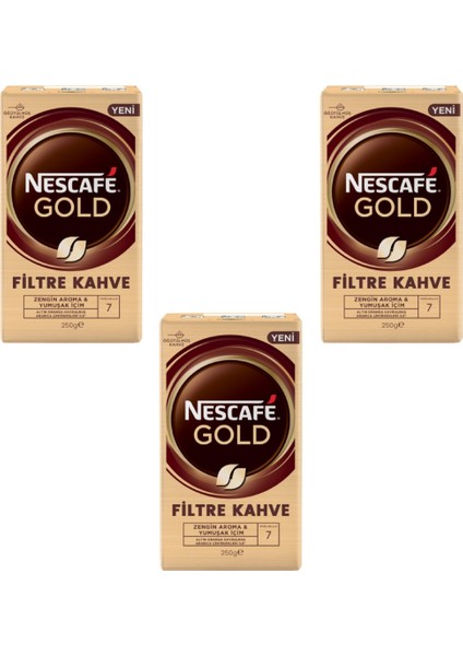 Gold Filtre Kahve 250 gr 3'lü