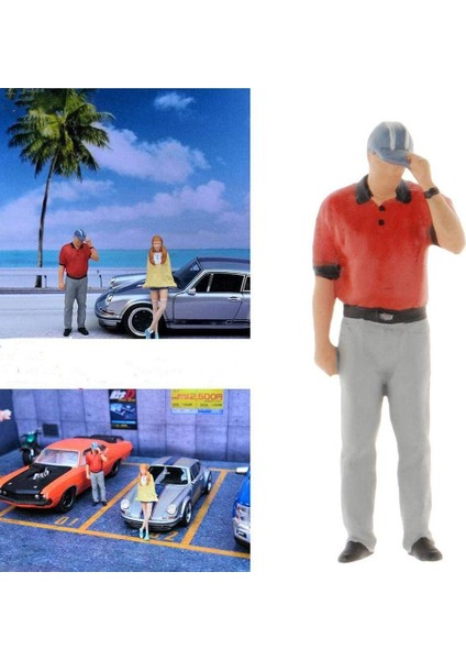 1:64 Yarış Madalya Mini Figür Insanlar Grup Araba Senaryo Modeli Ayarla Oyuncaklar Turuncu (Yurt Dışından) modelleri