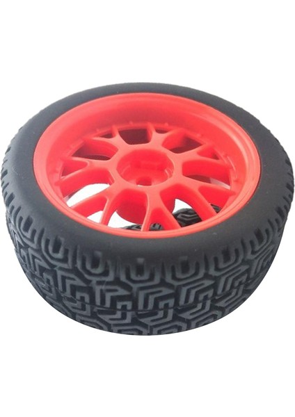 4 Adet Zarif 1:10 Hex 12MM Yol Lastikleri Tamiya CC01 Axial SCX10 Kırmızı (Yurt Dışından)