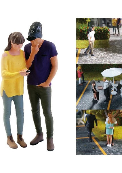 1:64 Çift Pvc Insanlar Sokak Kum Masa Düzeni Oyuncak Grup (Yurt Dışından)